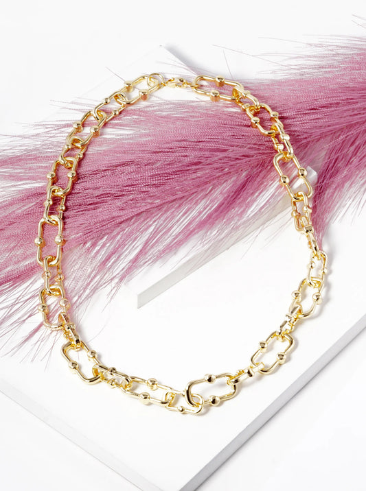 18k Gold Dipped 18 Inch Brass Link Chain Necklace