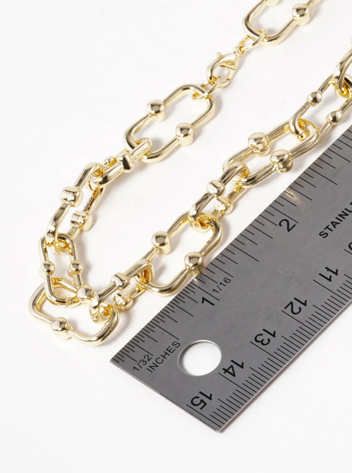 18k Gold Dipped 18 Inch Brass Link Chain Necklace