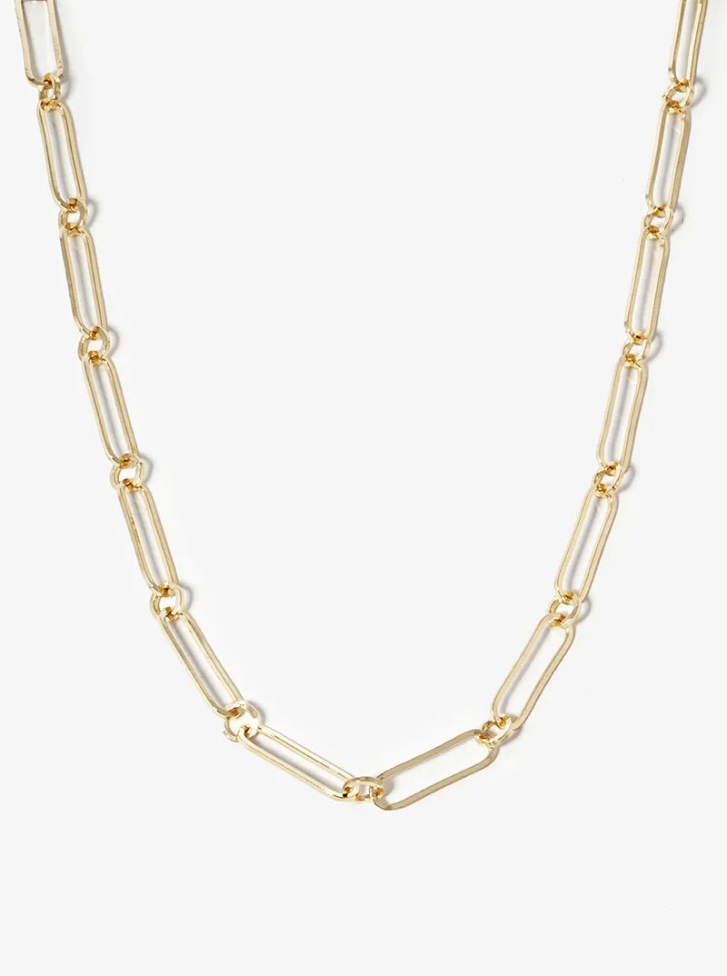 18k Gold Dipped 20mm Flat Link Chain Necklace