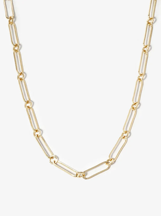 18k Gold Dipped 20mm Flat Link Chain Necklace