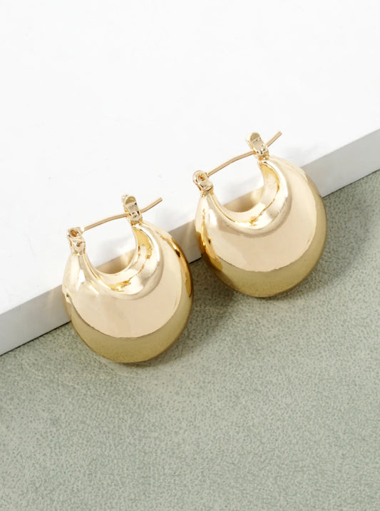 18k Gold Dipped 20mm Hollow Bold Hoop Earrings