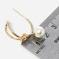 18k Gold Dipped 20mm Love Knot Open Hoop Earrings With Pearl