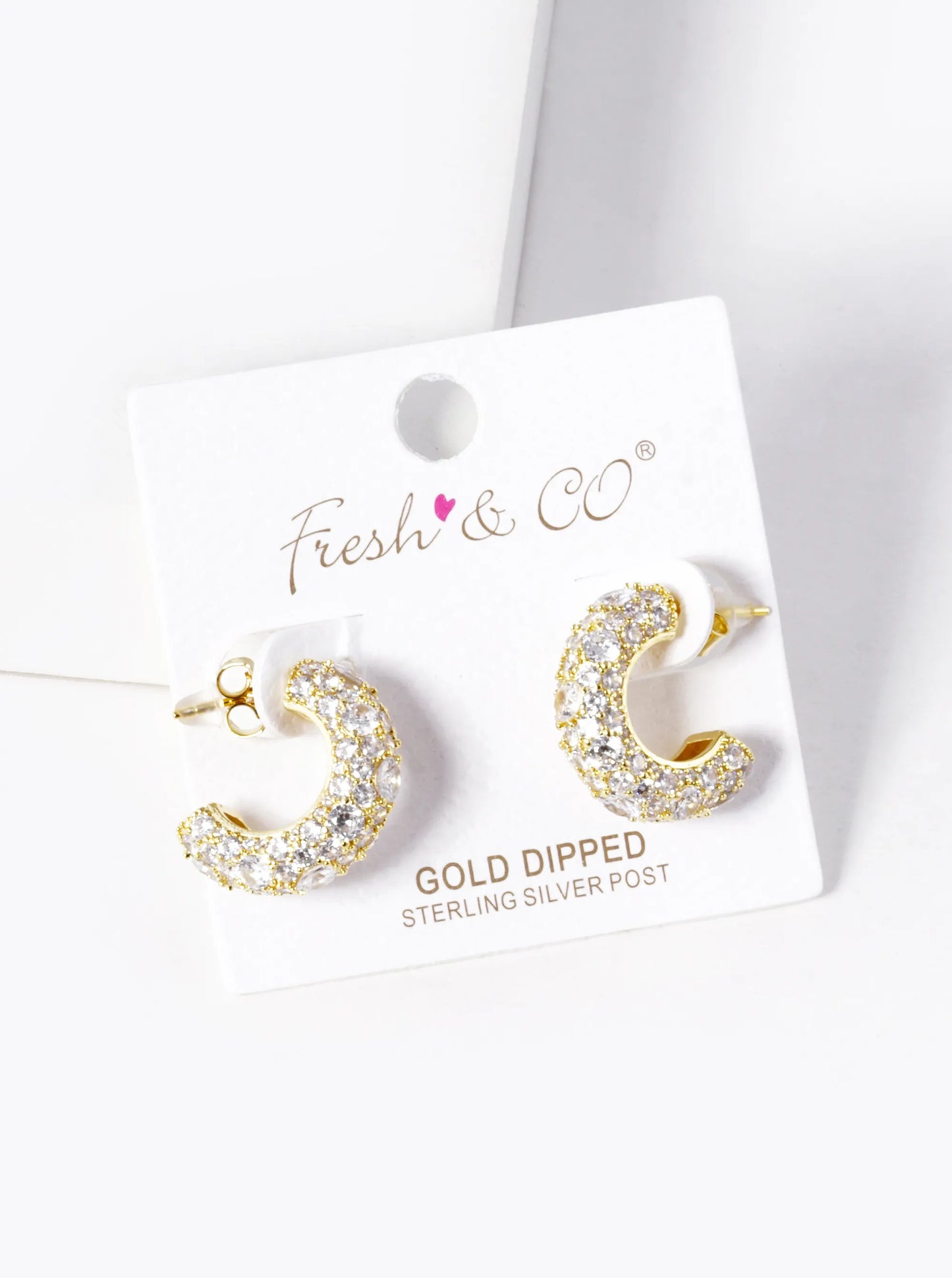 18k Gold Dipped 20mm Sparkling Hoop Earrings