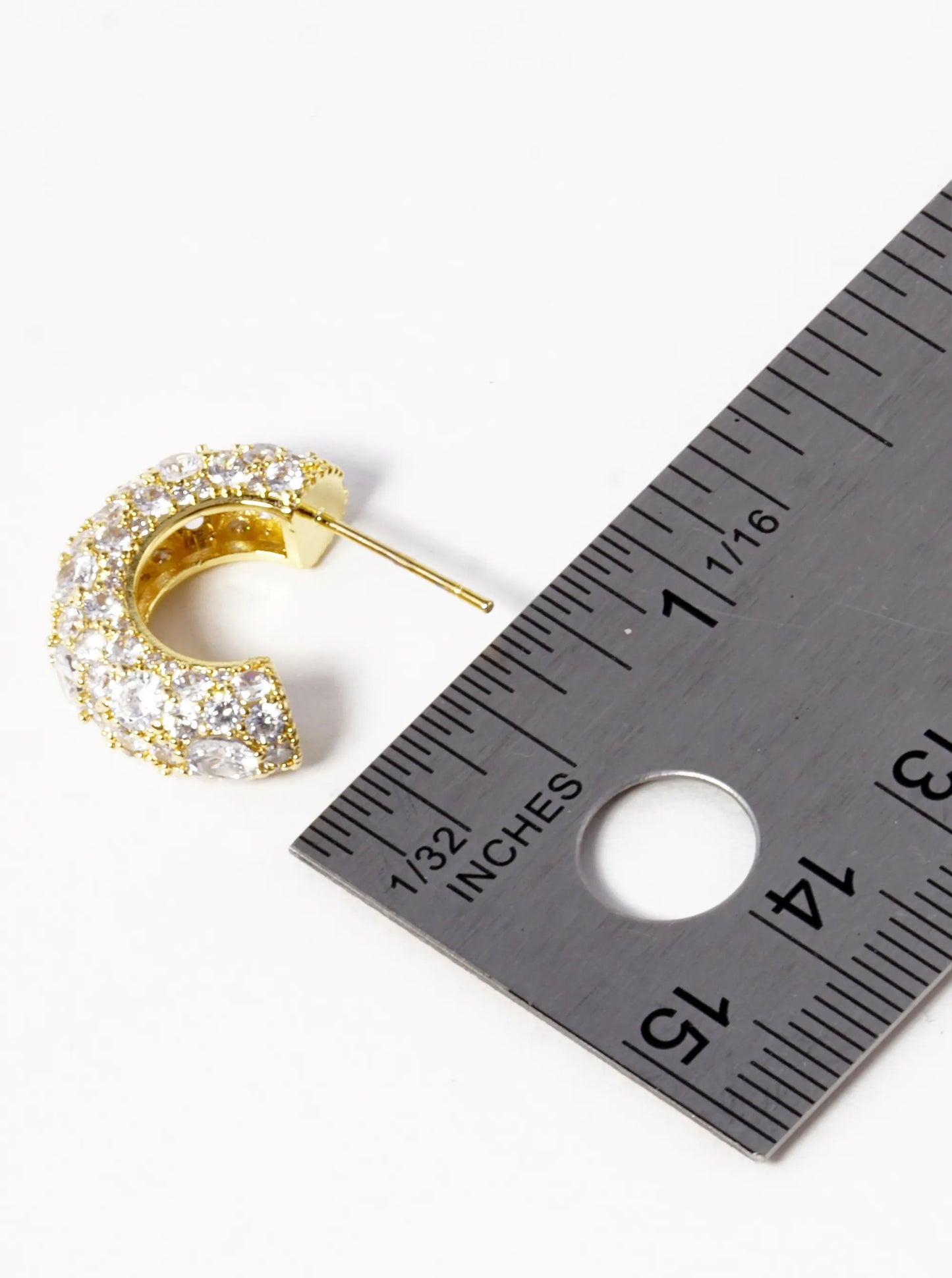 18k Gold Dipped 20mm Sparkling Hoop Earrings