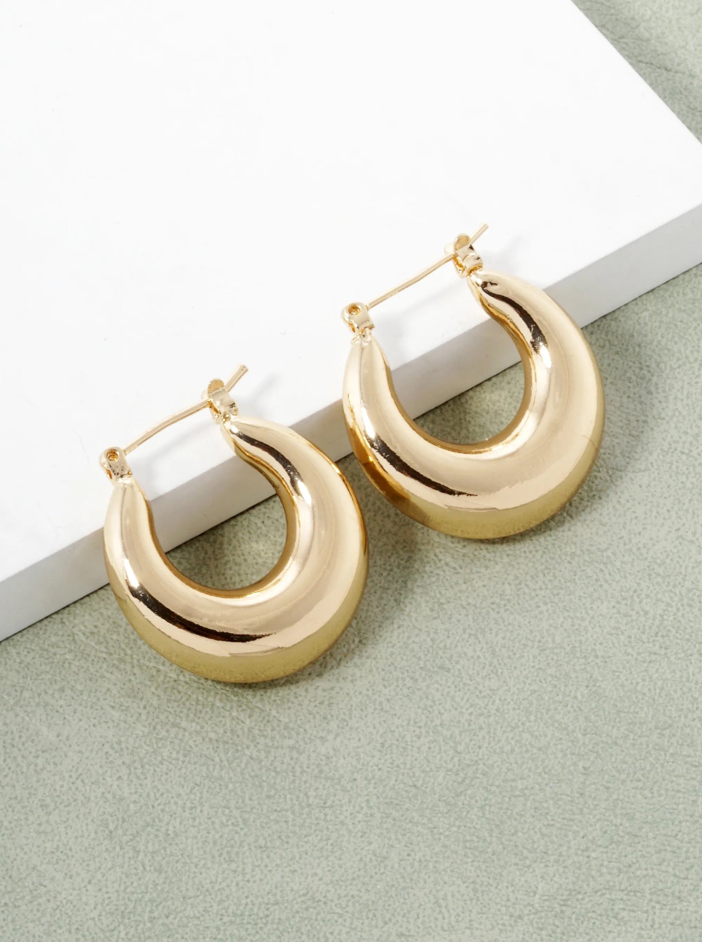 18k Gold Dipped 25mm Hollow Bold Hoop Earrings