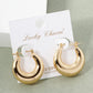 18k Gold Dipped 25mm Hollow Bold Hoop Earrings