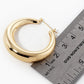 18k Gold Dipped 40mm Bold Hollow Hoop Earrings