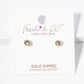 18k Gold Dipped 4mm CZ Stone Post Stud Earrings