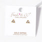 18k Gold Dipped 5mm CZ Triangle Stud Earrings