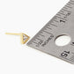 18k Gold Dipped 5mm CZ Triangle Stud Earrings