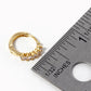18k Gold Dipped 6 CZ Stone Pave 11mm Huggie Hoop Earrings