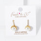 18k Gold Dipped 8mm Pearl Bead Drop CZ Pave Bar Post Earrings