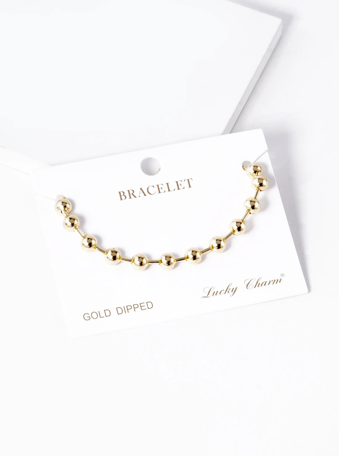 18k Gold Dipped Ball Chain Bracelet