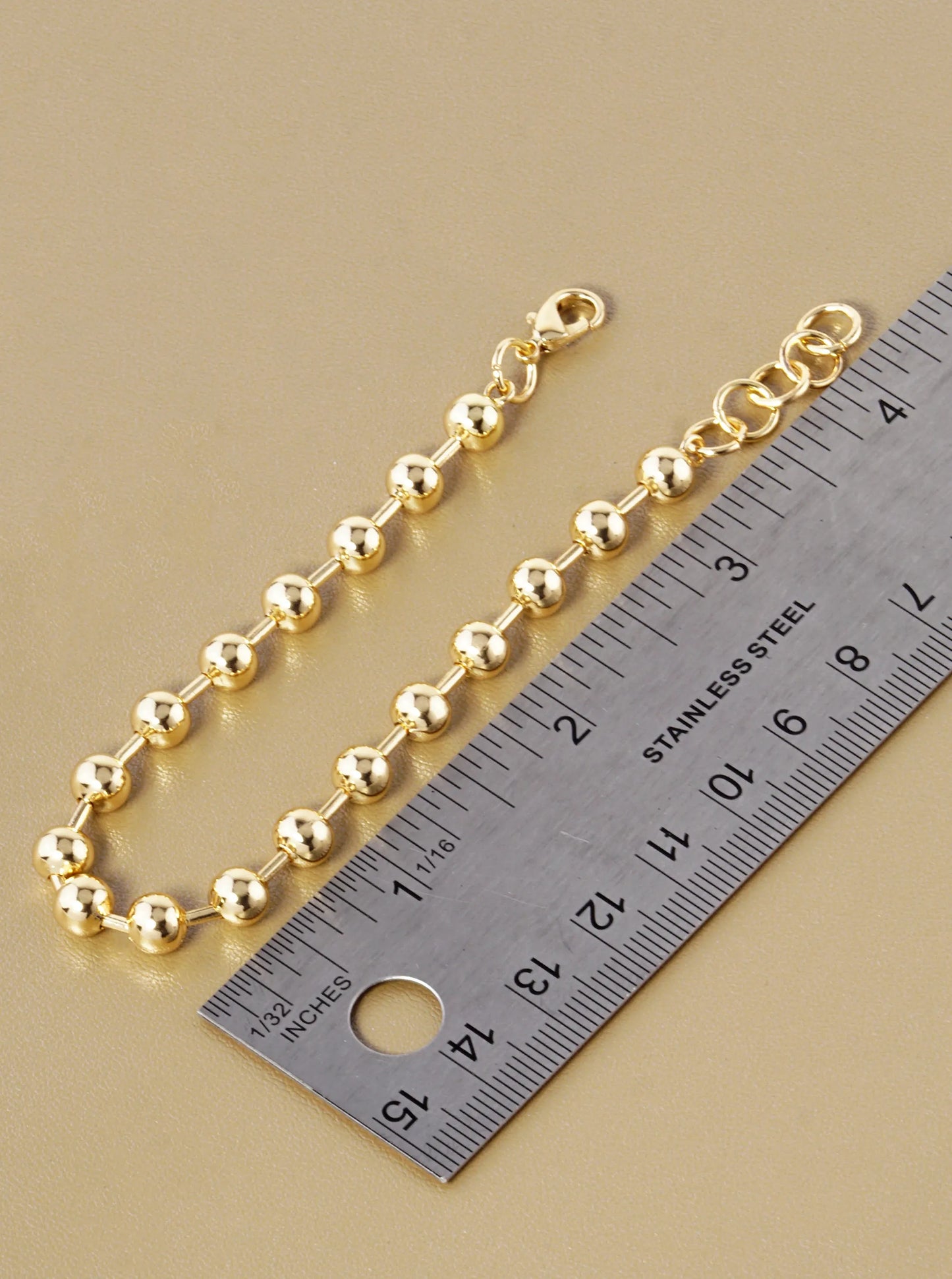 18k Gold Dipped Ball Chain Bracelet