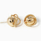White Gold Dipped Brass Ball Stud Earrings