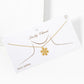 18k Gold Dipped Brass Snowflake Pendant Necklace
