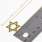 18k Gold Dipped Brass Star Of David Pendant Necklace