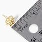 18k Gold Dipped Brass Water Lily Post Stud Earrings