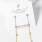 18k Gold Dipped CZ Chain Drop Earrings