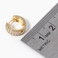 18k Gold Dipped CZ Pave 10mm Bold Huggie Hoop Earrings