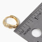 18k Gold Dipped CZ Pave 12mm Huggie Hoop Earrings
