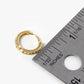 18k Gold Dipped CZ Pave 12mm Huggie Hoop Earrings