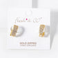18k Gold Dipped CZ Pave 13mm Huggie Hoop Earrings