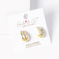18k Gold Dipped CZ Pave 15mm Layered Hoop Earrings