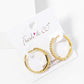 18k Gold Dipped CZ Pave 20mm Hinged Hoop Earrings