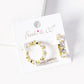 18k Gold Dipped CZ Pave 23mm Latch Back Hoop Earrings