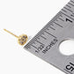 18k Gold Dipped CZ Pave 4mm Round Post Stud Earrings