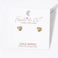 18k Gold Dipped CZ Pave 5mm Heart Stud Earrings