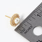 18k Gold Dipped CZ Pave 5mm Pearl Stud Earrings