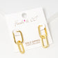 18k Gold Dipped CZ Pave Chain Huggie Hoop Earrings