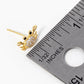 18k Gold Dipped CZ Pave Crab Stud Earrings