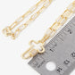 18k Gold Dipped CZ Pave Cross Pendant Chain Necklace