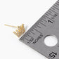 18k Gold Dipped CZ Pave Dainty Crown Stud Earrings