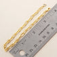 18k Gold Dipped CZ Pave Delicate Link Chain Bracelet