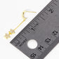 18k Gold Dipped CZ Pave Double Star Drop Celestial Earrings