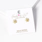 18k Gold Dipped CZ Pave Double Star Stud Earrings