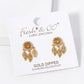 18k Gold Dipped CZ Pave Dreamcatcher Stud Earrings