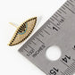 18k Gold Dipped CZ Pave Evil Eye Spiritual Stud Earrings