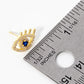 18k Gold Dipped CZ Pave Evil Eye Stud Earrings
