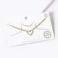 18k Gold Dipped CZ Pave Heart Pendant Necklace