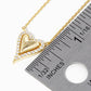 18k Gold Dipped CZ Pave Heart Pendant Necklace