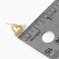 18k Gold Dipped CZ Pave Heart Post Stud Earrings