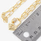 18k Gold Dipped CZ Pave Heart Shape Love Lock Pendant Chain Necklace