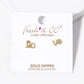 18k Gold Dipped CZ Pave Italic Love Stud Earrings