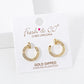 18k Gold Dipped CZ Pave Nail Stud Earrings