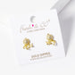 18k Gold Dipped CZ Pave Octopus Stud Earrings
